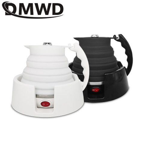 DMWD 12V/24V Portable Travel Folding Electric Water Kettle 450ml Food Grade Silicone Travel Car Folding Kettle Dry Protection ► Photo 1/3