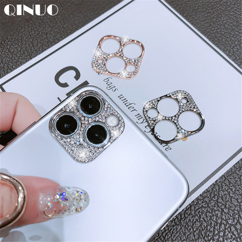 Luxury Diamond Ring Lens Flim Protector For iPhone 15 14 13 12 11 Pro Max  Glitter