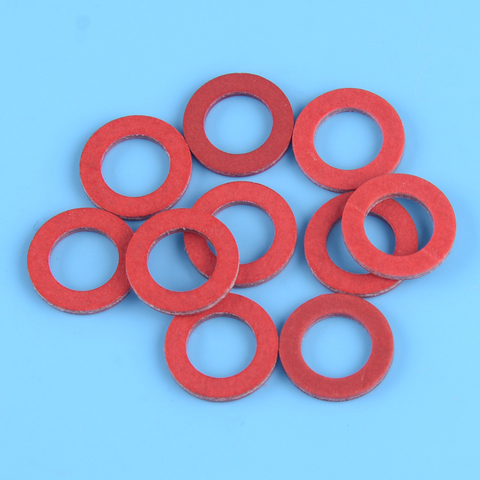 DWCX 10PC Red Lower Unit Oil Drain Screw Gasket Fit For Yamaha 90430-08020-00 90430-08003 Accessories ► Photo 1/2