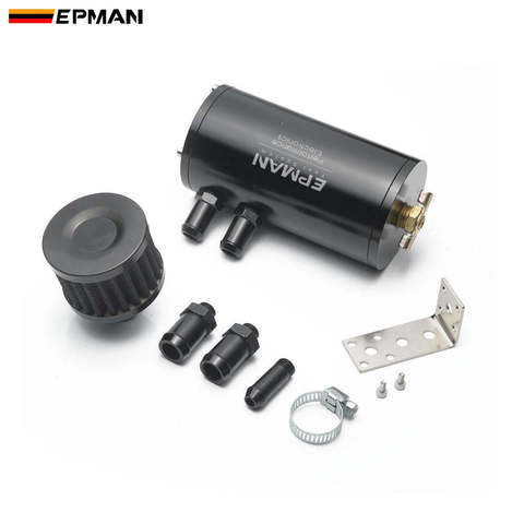 EPMAN Universal High Quality Brushed Baffled Oil Catch Tank Can With Breather Filter Aluminum Fuel Coolant Tank EPJYH021 ► Photo 1/6