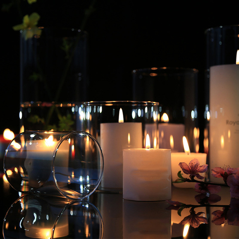 Glass Candle Holders For Home Decor  Modern Wedding Centerpieces For Tables Nordic Decorative Candle Stand ► Photo 1/6