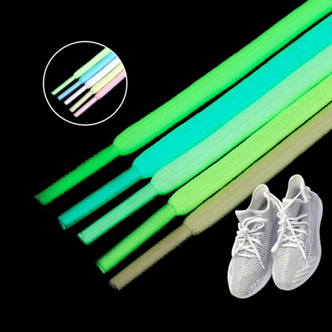 1pair Luminous Shoelaces Round Sports Canvas Shoe Lace Woman Man Glow in The Dark Night Color Glowing Laces Fluorescent Shoelace ► Photo 1/6