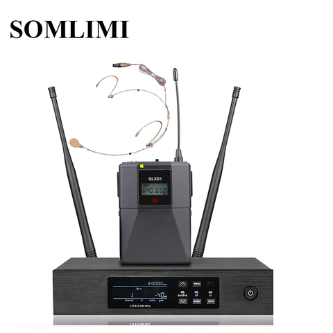 SOM QLXD1 Stage Performancce Hip Hop True Diversity Professional Bodypack Transmitter Headset Mic Headphone ► Photo 1/1