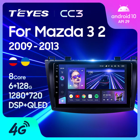 TEYES CC3 For Mazda 3 2 2009 - 2013 Car Radio Multimedia Video Player Navigation stereo GPS Android 10 No 2din 2 din dvd ► Photo 1/6