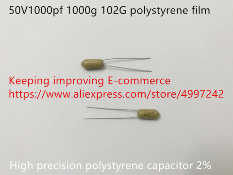 Original new 100% 50V1000pf 1000g 102G polystyrene film 2% high precision polystyrene capacitor (Inductor) ► Photo 1/1