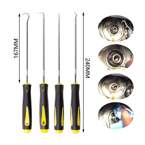 4Pcs/set Car Auto Vehicle Oil Seal Screwdrivers Set Car O-Ring Seal Gasket Puller Remover Pick Hooks Tools Car Remover Tools Kit ► Photo 1/6