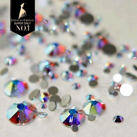 Crystal Castle Mixed Size SS4 SS5 SS6 SS8 SS10 SS12 Nail Rhinestones None-Hotfix Strass Nail Art Crystal Rhinestone ► Photo 1/6