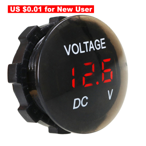 DC 12V-24V Digital Panel Voltmeter Voltage Meter Tester Led Display For Car Auto Motorcycle Boat ATV Truck Refit Accessories ► Photo 1/6