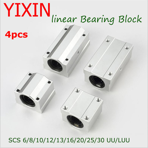 4pcs Linear Bearings SCS8UU SC6/12/13/16/20/25/30 SCS10LUU Linear Motion Slide Ball Bearing Unit CNC Router 3D Printer Parts ► Photo 1/6