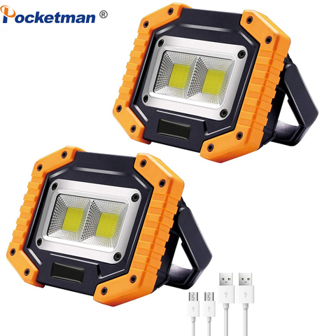 100W Led Portable Spotlight COB 7000lm Super Bright Led Work Light Flood Lights Rechargeable for Outdoor Lampe 18650 Emergency ► Photo 1/6