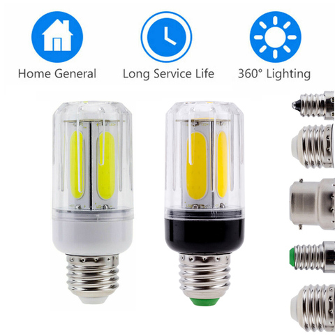 AC 85-265V 110V 220V No Flicker Super Bright Home Table Lamps 360° Lighting 12W 16W E27 E14 E12 E26 B22 LED COB Corn Light Bulbs ► Photo 1/6