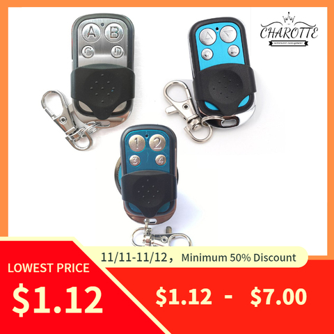 Portable Wireless 433.92 Mhz Remote Control Copy Code Remote 4 Channel Electric Cloning Gate Garage Door Auto Keychain ► Photo 1/6