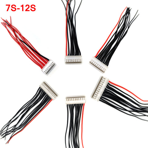 5 pcs/lot Balance Lead 7S 8S 9S 10S 11S 12S Lipo Battery Charge Wire with XH2.54 Head 20CM 22AWG Silicone Cable JST-XH Plug ► Photo 1/6