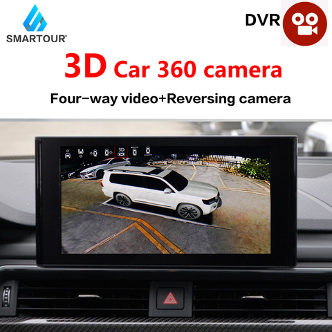 360 Degree Bird View Panoramic System Seamless Rearview Camera Car DVR  Universal