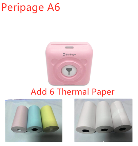 GOOJPRT A6 Inkless Bluetooth Pocket Portable A6 Peripage Thermal Printer Picture Mobile Mini Photo Printer Imprimante Thermique ► Photo 1/6