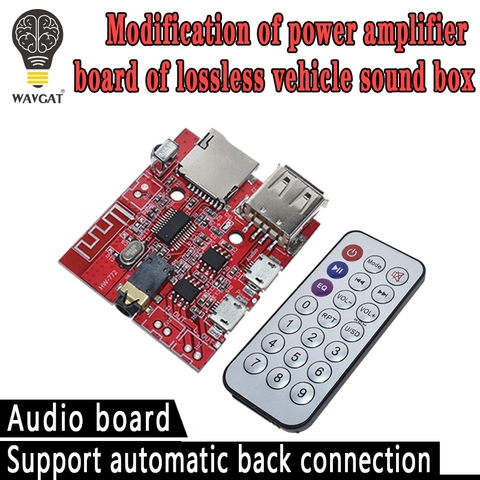 3W Car Bluetooth 4.1 MP3 WAV Decoding Board Speaker Amplifier Audio Receiver Module Support USB/TF/U-DISK/IR Remote Control ► Photo 1/6