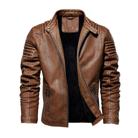 Mens Faux Leather Jackets High Quality Classic Motorcycle Jacket Male Plus faux leather jacket men Autumn ► Photo 1/6
