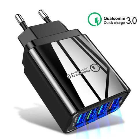HICUTE 48W US EU UK Quick Charger 3.0 USB Charger for iPhone Samsung Xiaomi Tablet QC 3.0 Fast Wall Mobile Charger Plug Adapte ► Photo 1/6
