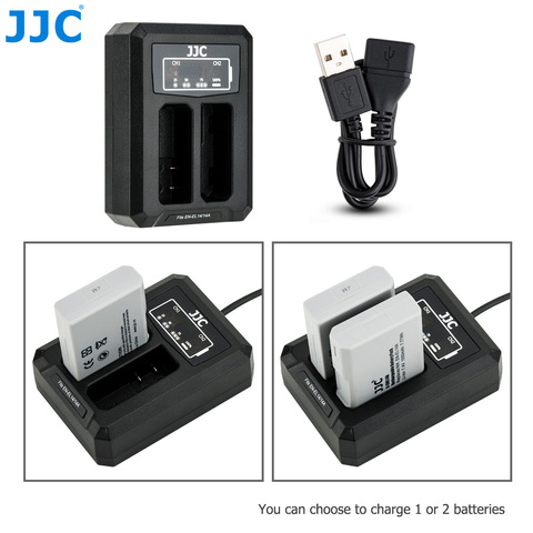 JJC USB Dual Battery Charger for Nikon EN-EL14 EN-EL14a ENEL14 Battery on Camera D5600 D5500 D5300 D5200 D5100 Replaces MH-24 ► Photo 1/6
