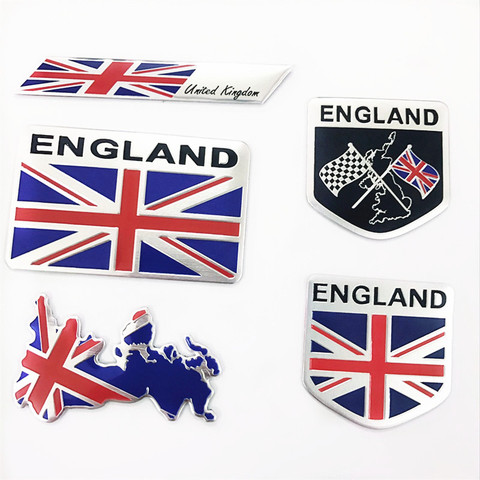 Automobile Motorcycle Exterior Accessories Great Britain UK United Kingdom England National Flag Aluminum Alloy Car Stickers ► Photo 1/6