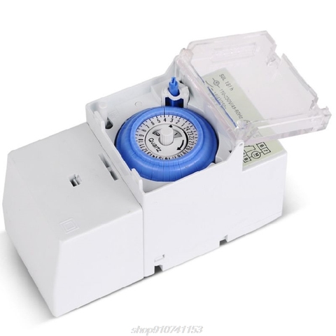 SUL181H Mechanical Timer Switch 220V 16A Din Rail Mount 24H 8 Settings Manual/Auto Controller Time Relay N17 20 Dropshipping ► Photo 1/6