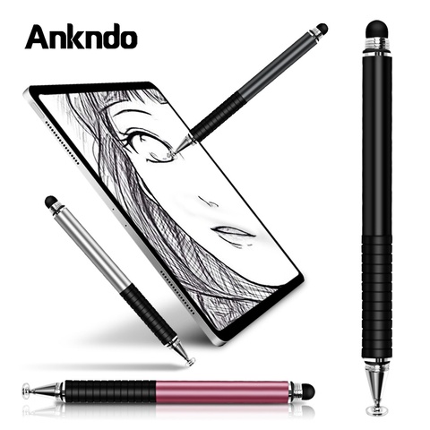 2 In 1 Stylus Pen For Mobile Phone Tablet Drawing Capacitive Pencil  Universal Touch Screen Pen for iPad Iphone Android Tablet