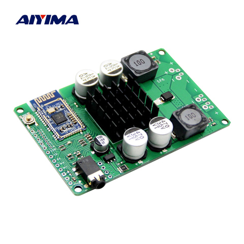 AIYIMA Bluetooth 5.0 Power Amplifier Board 100W TPA3116 Sound Amplificador AUX Mono Audio Amp Support Serial Port Rename TWS ► Photo 1/6