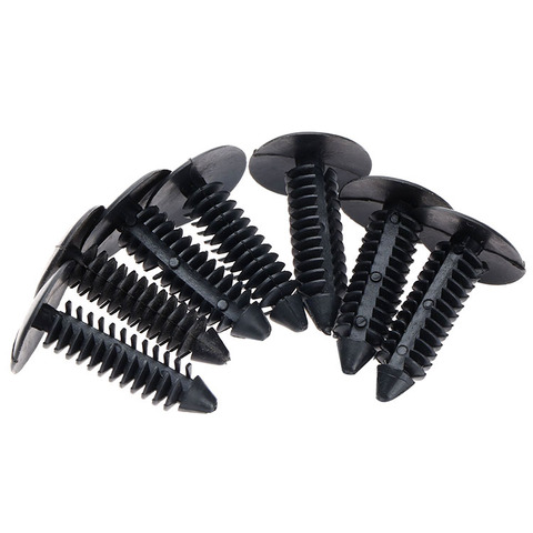 50Pcs Auto Fastener Clip Plastic Rivet 6.4mm Hole Engine Cover Bumper Hood Fender Splash Guard Retainer Car Door Trim Panel Clip ► Photo 1/6