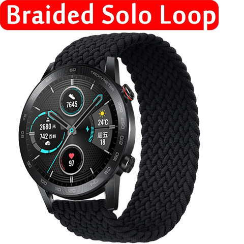 22MM Nylon Braided Elastic Strap For Honor Magic/Magic 2 46MM GS Pro Smart Watch Bands Solo Loop For Huawei GT Bracelets Correa ► Photo 1/6