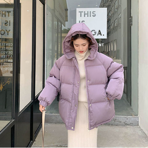 New 2022 Women Short Jacket Winter Thick Hooded Cotton Padded Coats Female Korean Loose Puffer Parkas Ladies Oversize Outwear ► Photo 1/6