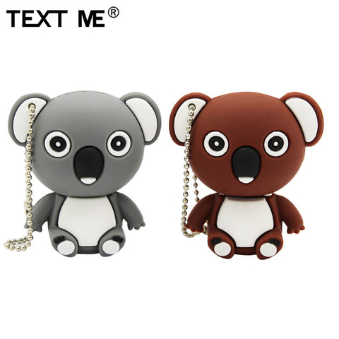 TEXT ME cartoon animal koala gary brown model usb flash drive usb 2.0 4GB 8GB 16GB 32GB 64GB creative pendrive ► Photo 1/6