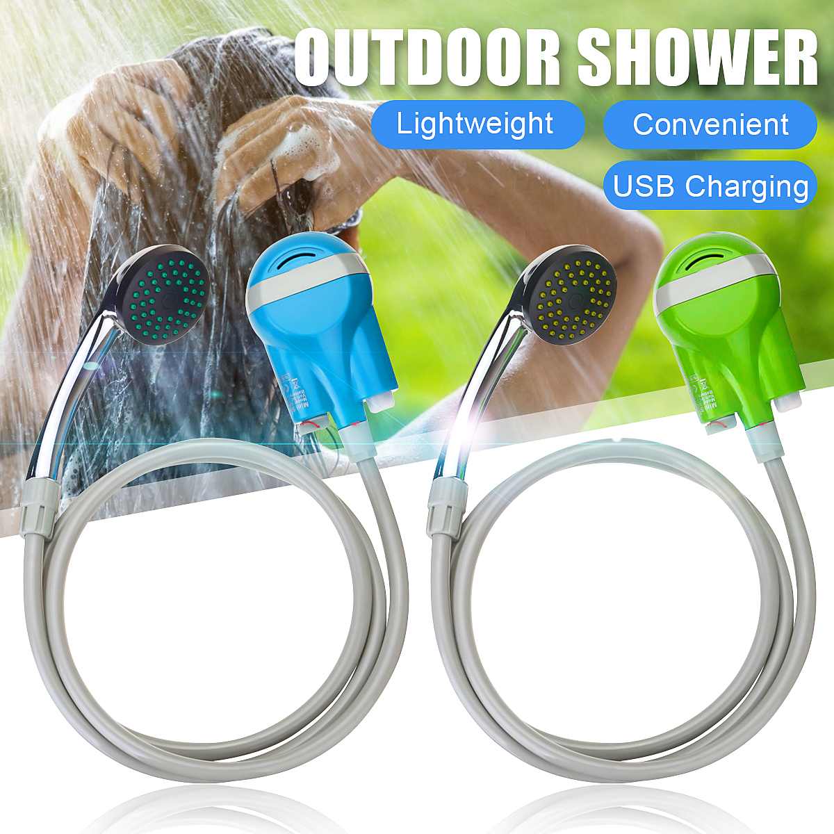 12V Portable Camping Shower Car Washer Wireless Car Shower DC 12V Pump Pressure Shower Outdoor Travel Caravan Van Pet Water Tank ► Photo 1/6