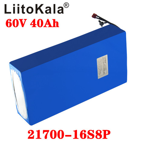 LiitoKala 60V 40ah electric scooter bateria 60V 40AH Electric Bicycle Lithium Battery Scooter 60V 1000W ebike battery ► Photo 1/3