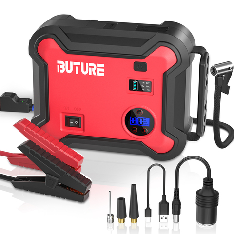 BUTURE BR700 Car Jump Starter 2500A 23800mAh Portable Battery Jump Starter  Compact Emergency Battery Booster with air compressor - Price history &  Review