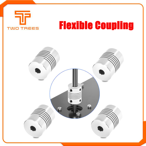 CNC Motor Jaw Shaft Coupler 5mm To 8mm Flexible Coupling OD 19x25mm wholesale Dropshipping 3/4/5/6/8/10mm for T8 lead screw ► Photo 1/6