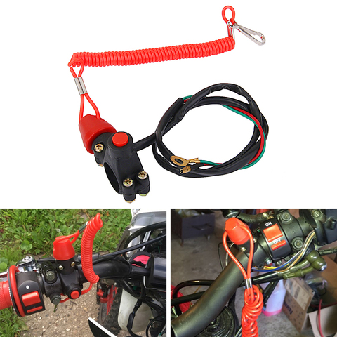 70cm Motorcycle Engine Kill Stop Switch Boat Outboard Engine Motor Kill Stop Switch Safety Lanyard For Marine ATV Quad Yacht ► Photo 1/6