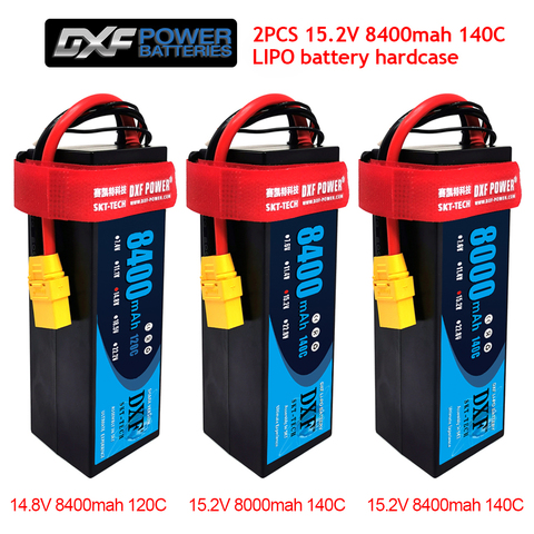 DXF Lipo 4S Battery Hard Case 14.8V 8400mAh 120C/15.2V 8000mah 8400mah 140C for 1:8 1:10 RC Car  Truggy Truck Boat Helicopter ► Photo 1/6