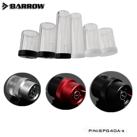 Barrow D5 Pump BOX for Watercooling PWM 18W Full Covered Aluminum Transparent/Black/White POM Reservoir Optional SPG40A-X ► Photo 1/1