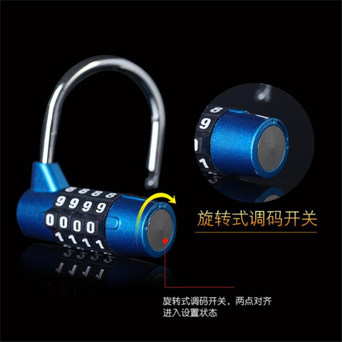 Multifunctional Combination 4 Digit Security Padlock Gym Locker Drawer Luggage Cabinet Toolbox Door Lock Door Padlock ► Photo 1/6