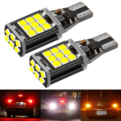 2PCS New T15 W16W WY16W Super Bright LED Car Tail Brake Bulbs Turn Signals Canbus Auto Bcakup Reverse Lamp Daytime Running Light ► Photo 1/6