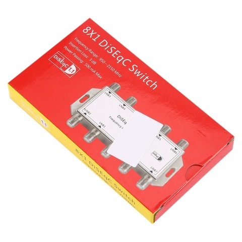 GST-8101 8 in 1 Satellite Signal DiSEqC Switch LNB Receiver Multiswitch Satellite Signal Switch Wholesale DropShipping with box ► Photo 1/6