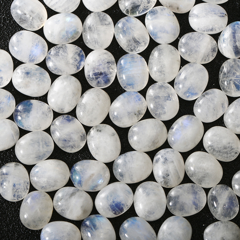 Round Cut Natural Moonstone 10x10MM Loose Stones with Blue light Wholesale Decoration Gemstone Jewelry Gift 5 pcs/set ► Photo 1/6