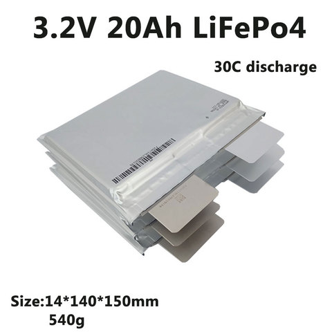 GTK 2022 New cells LiFePo4 3.2v 20Ah lithium battery LFP 30C high rate discharge for diy 12v 24v Car starting power car battery ► Photo 1/4