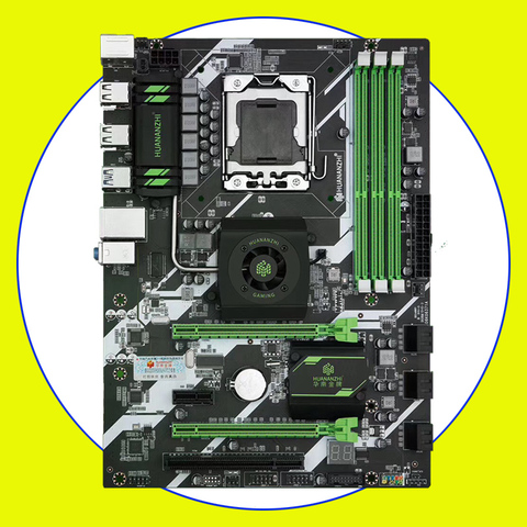 HUANANZHI X58 deluxe LGA1366 motherboard with north bridge cooler 3 DDR3 DIMMs RAM max up to 48G ► Photo 1/6