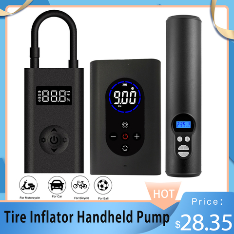 Car Air Pump Cordless Bike Electric Air Inflator Car Air Compressor Rechargeable Tire Pump Bicycle Tyre Inflatable&LCD Screen ► Photo 1/6