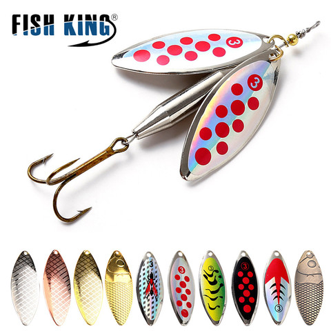 FTK 1PC 10Colors Double Spinner Long Cast Coloful Bait Fishing Lures Pesca Spinner Pike Sequin Paillette carp ► Photo 1/6