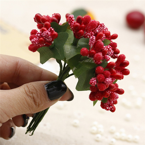 Simulation Small Berry Bouquet Bride Wedding DIY Tourism Lovely Star Flowers Garland Handmade Decorative Material Grains ► Photo 1/6