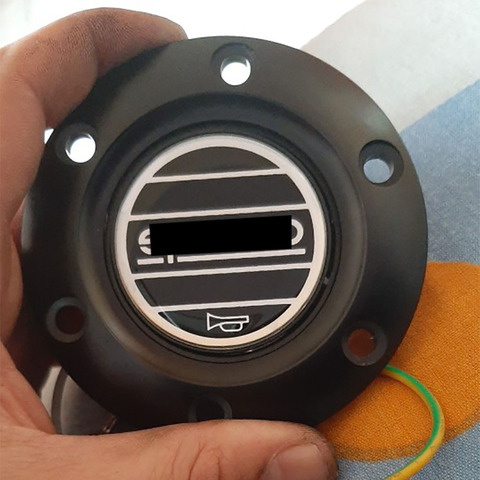 Car Styling  Black spar** Racing Car Steering Wheel Horn Button + Aluminum Black/Red/Blue Edge for Honda ► Photo 1/3