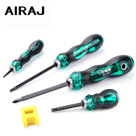 AIRAJ Telescopic Dual-purpose Screwdriver with a Cross/Short Handle/Long Handle Multi-function Screwdriver, Gift Plus Magnet ► Photo 1/6