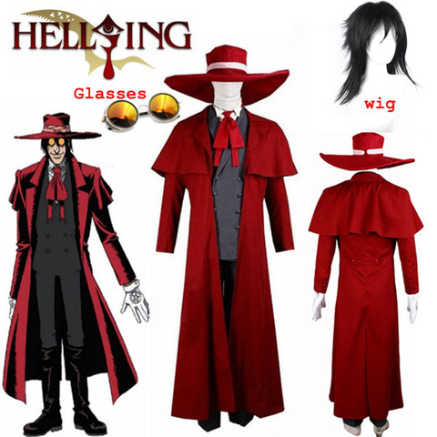 Anime Hellsing Alucard Vampire Hunter Tailored Cosplay Costume Ultimate  Vampire Halloween Clothes Full Set Custom Made